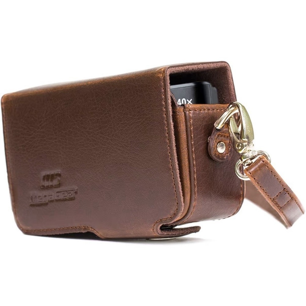 MegaGear Canon PowerShot SX740 HS, SX730 HS Leather Camera Case with Strap